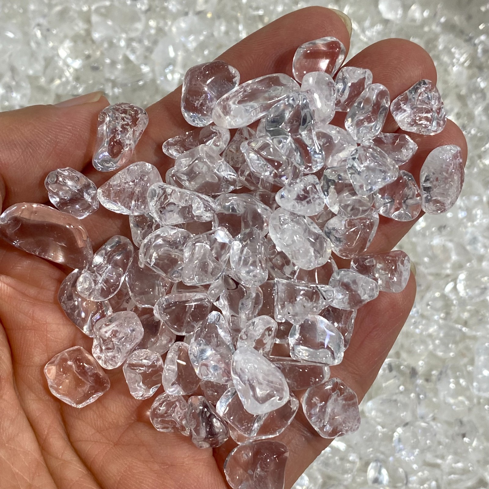 100g Natural White Clear Quartz Crystal Stones Irregular Aquariu Home Decor