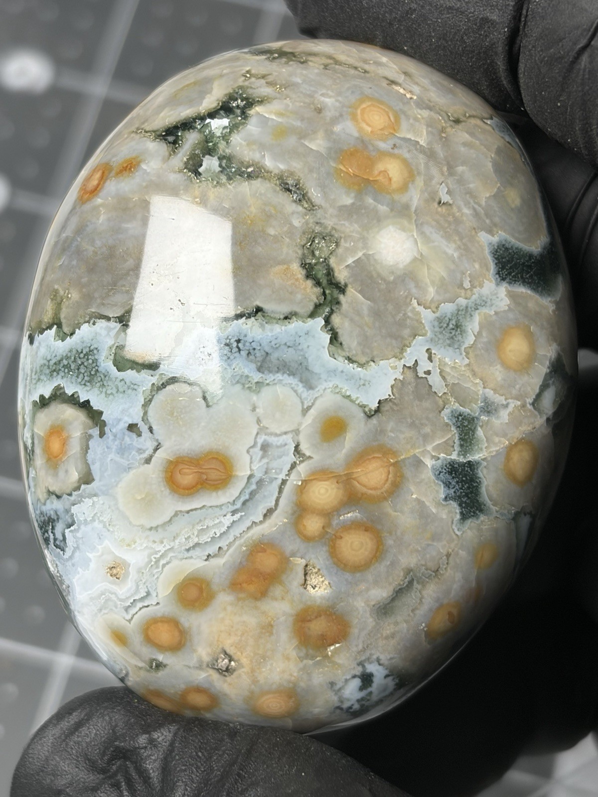 Ocean Jasper Palm Stone Orbs Marovato