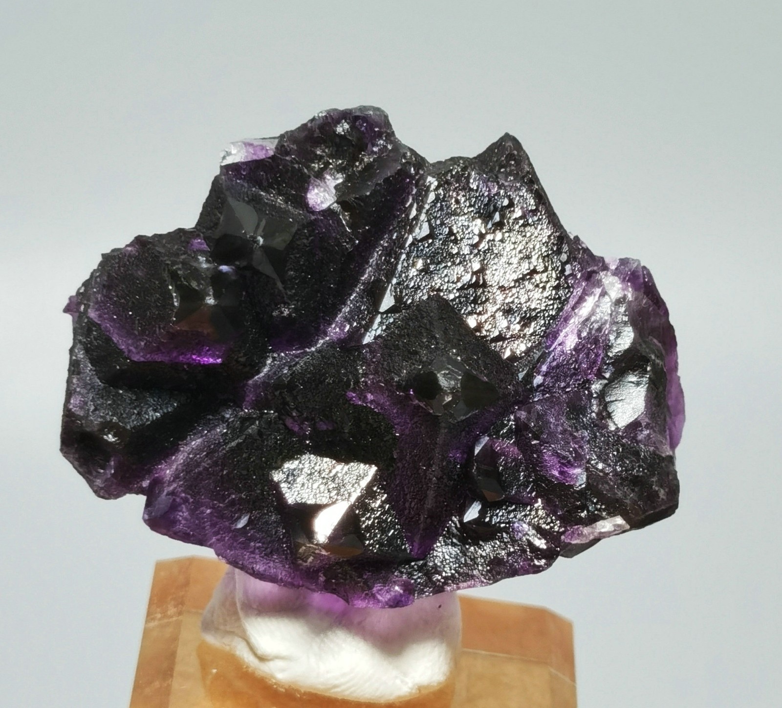 Rare Natural Purple Octagonal Fluorite Mineral Specimen China