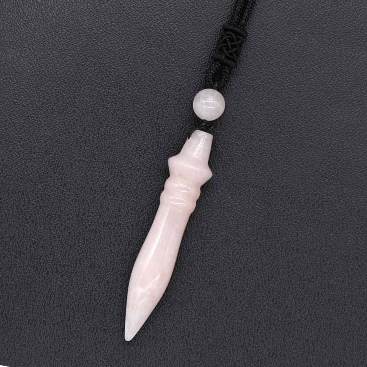 Natural Crystal Quartz Amethyst Fluorite Stone Pharaoh Scepter Pendant Necklace