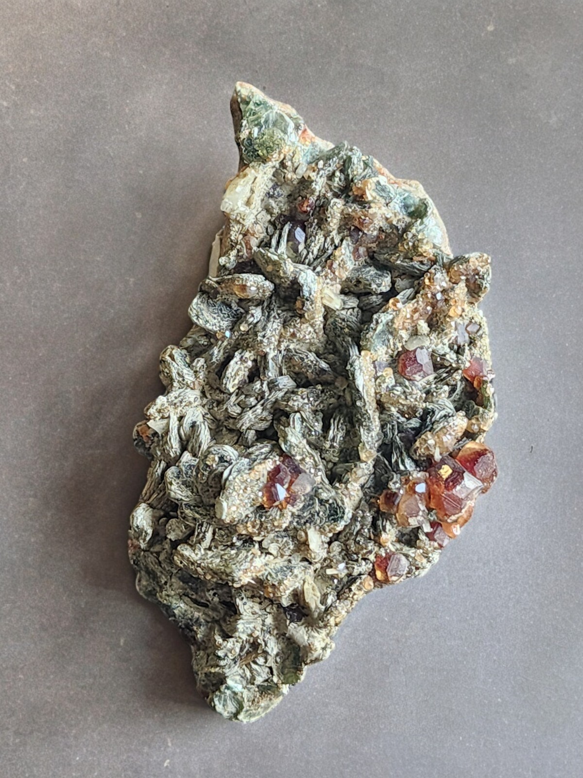 Fine Gemmy Grossular Garnet var Hessonite On Matrix from Italy Ex Kay Robertson