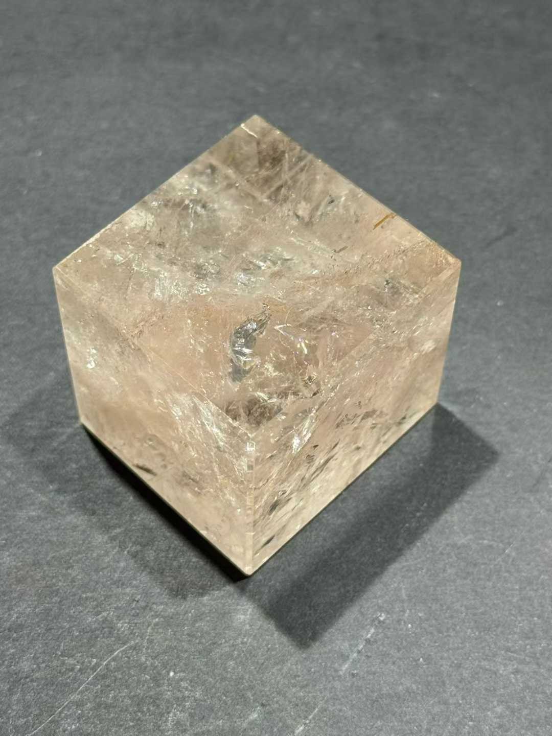 42mm Natural white quartz square Crystal Energy Reiki Healing