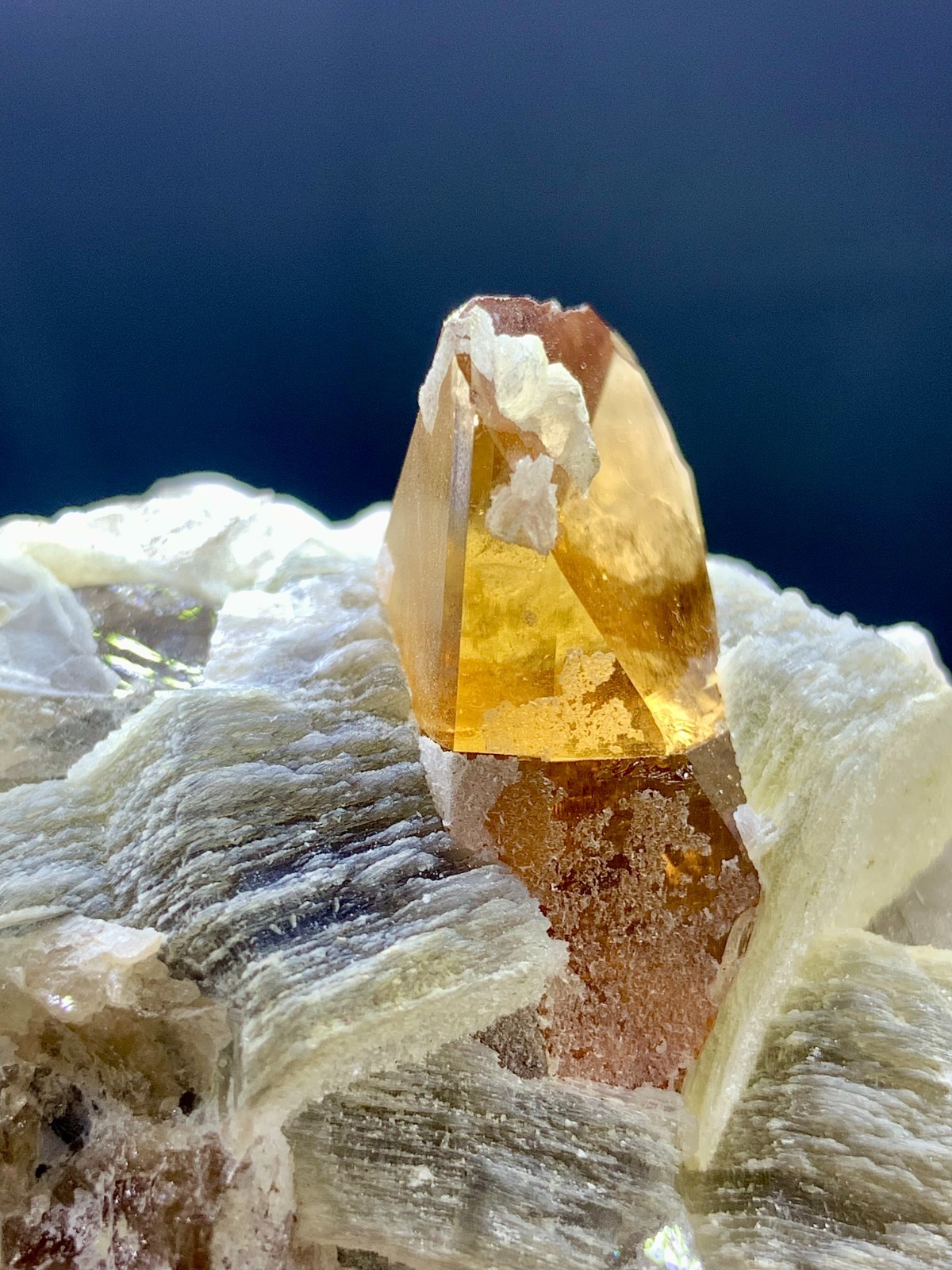 220 Gram Topaz Crystal With Mica Specimen Pakistan