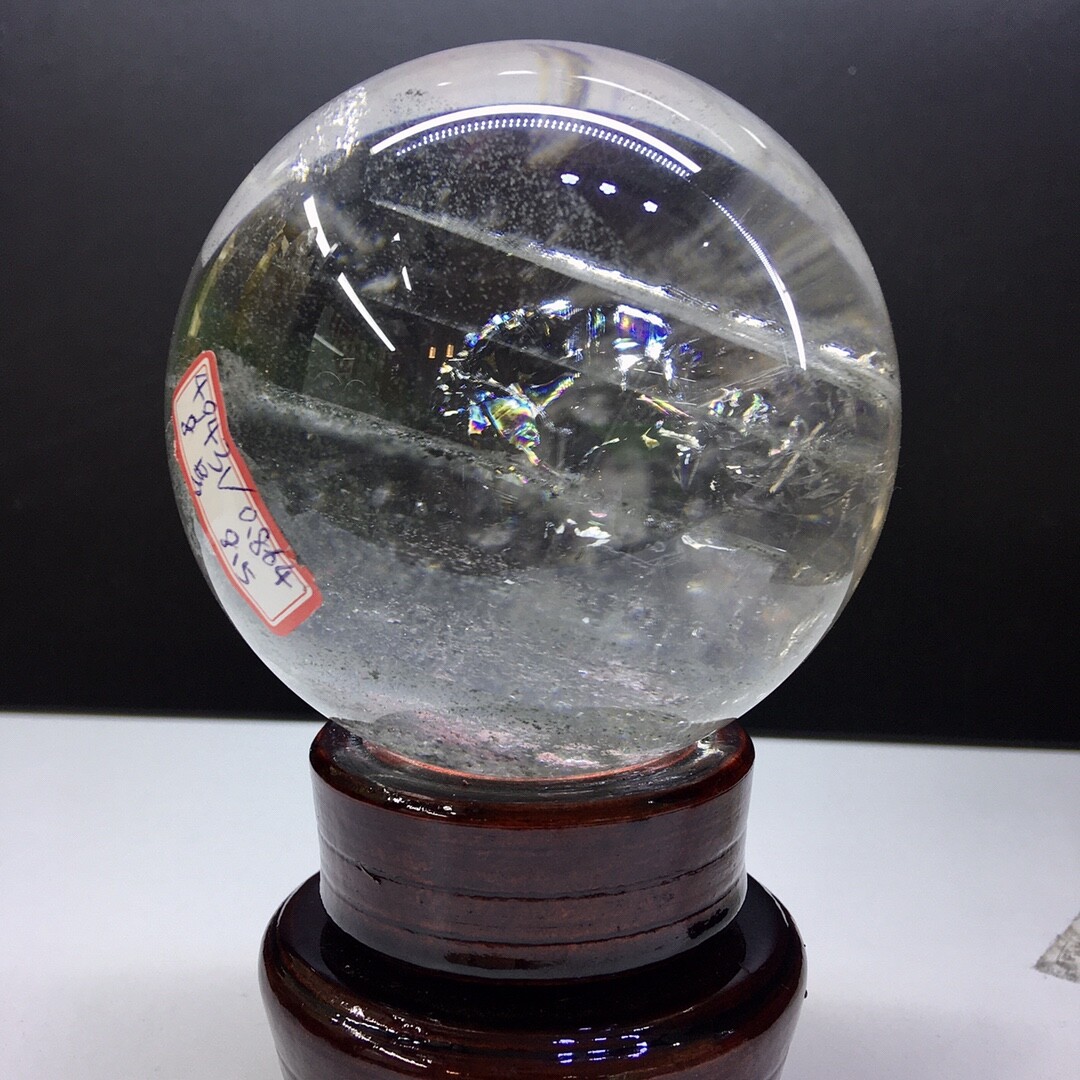 high quality Natural Clear Quartz Ball Crystal Reiki energy Sphere healing 1.9LB