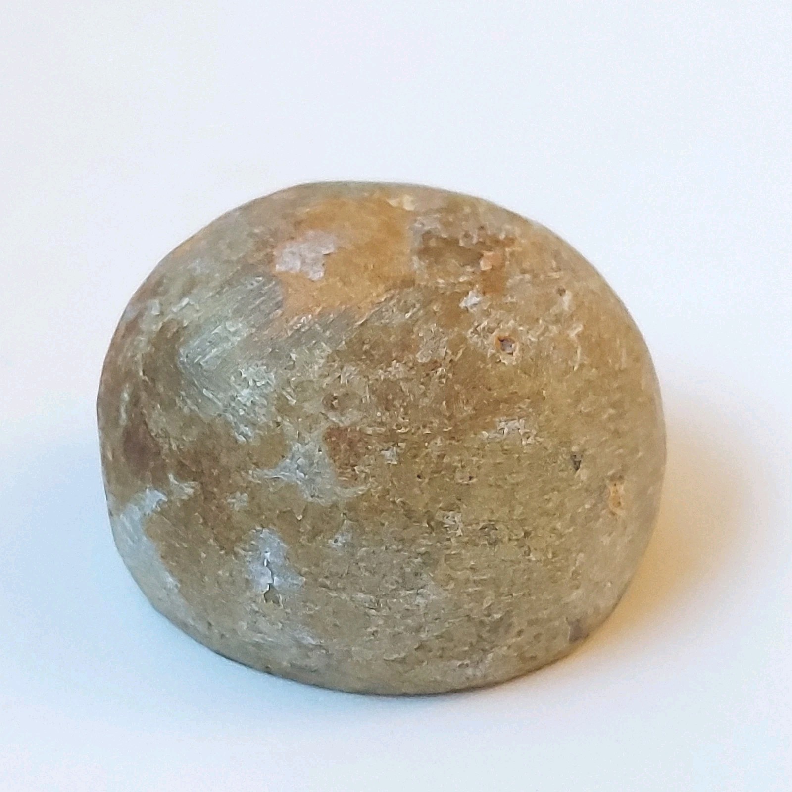 Green Opal ½ Cut Crystal/Mineral 3.5X2.5cm, 48grams, ½ Polished