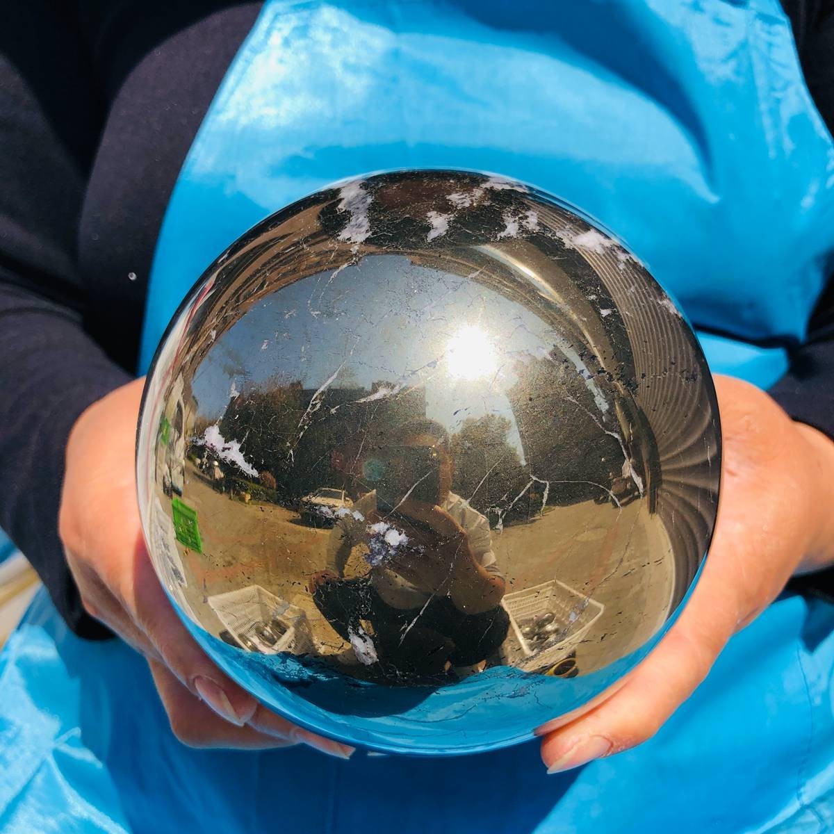 10 LB Natural Chalcopyrite Polished Sphere for Home Decor Collectible 4267