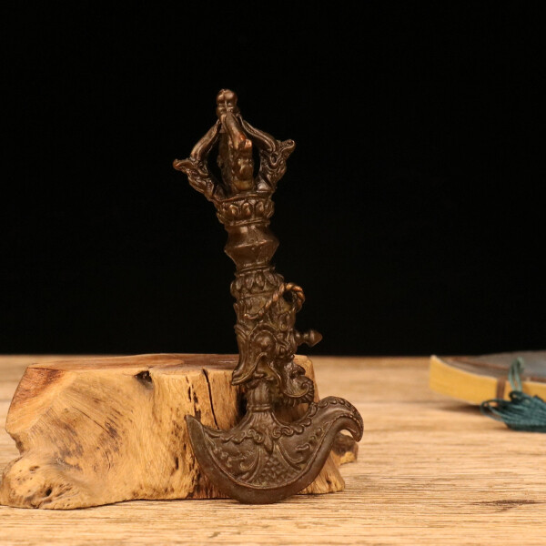 50g Ancient Chinese Handcrafted.Alloy Exquisite.The Vajra pestle .gift.215