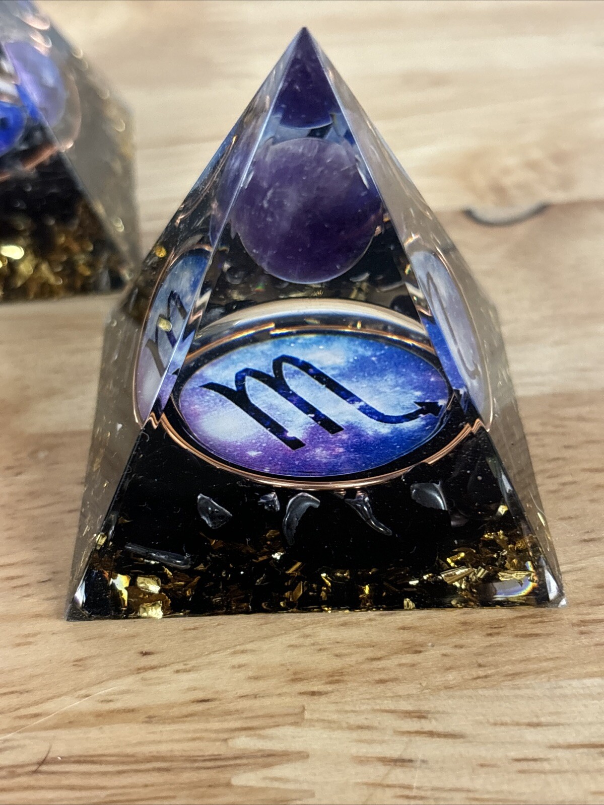 Constellations Pyramid Meditation Healing Crystal Chakra Decor Orgone Set Of 3