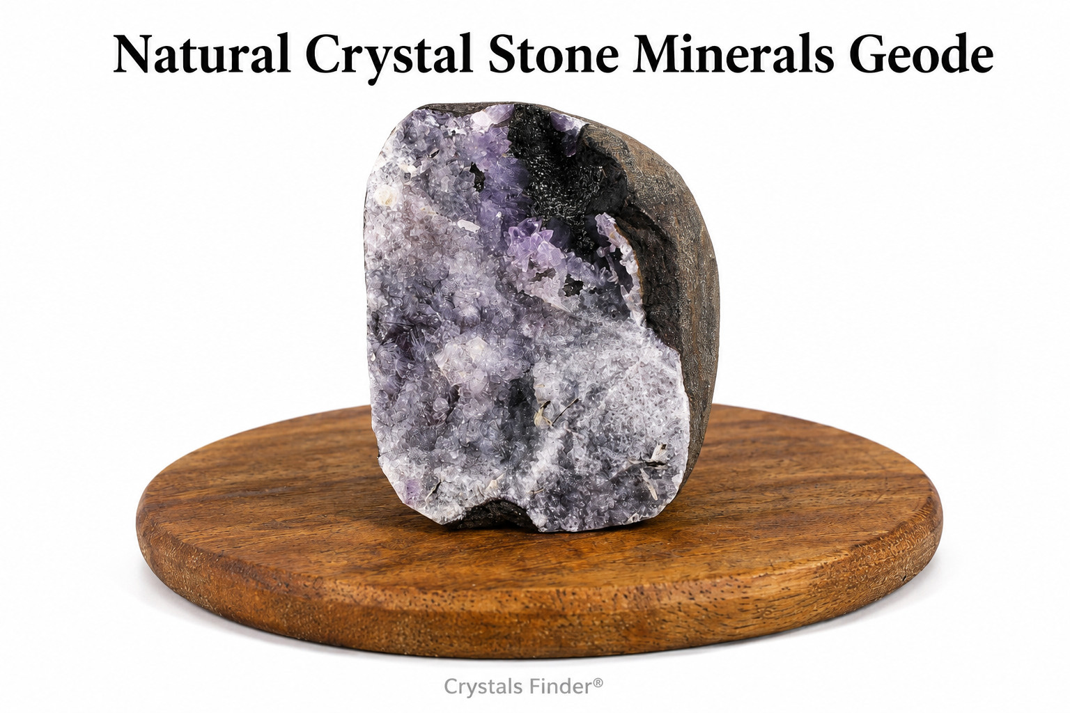 Natural Amethyst Quartz Geode Mineral Specimen 204g 6x4cm India