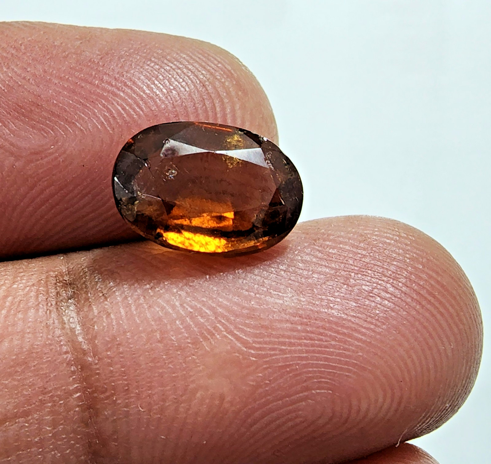 Fine Quality Hessonite Garnet 5.19 Ct Oval Faceted Natural Loose Gemstone