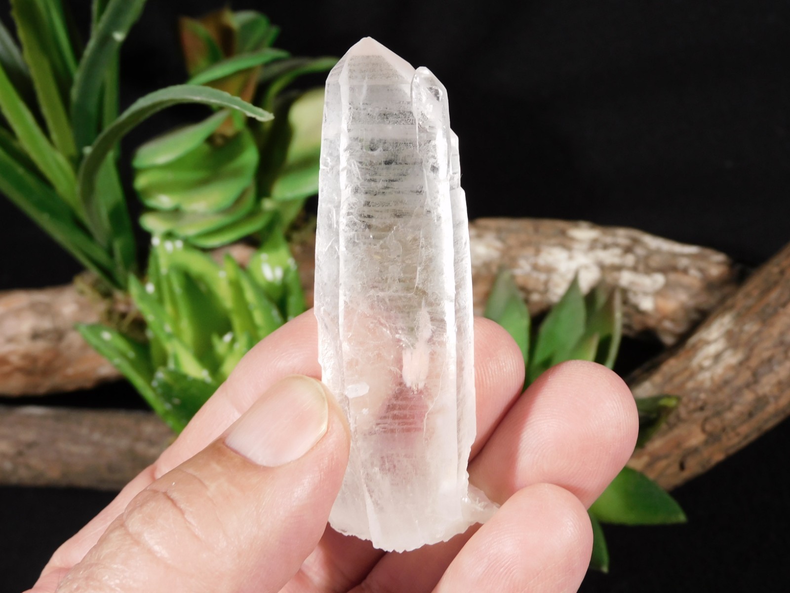 Long! Translucent! QUARTZ Crystal TWIN 100% Natural Brazil 46.1gr