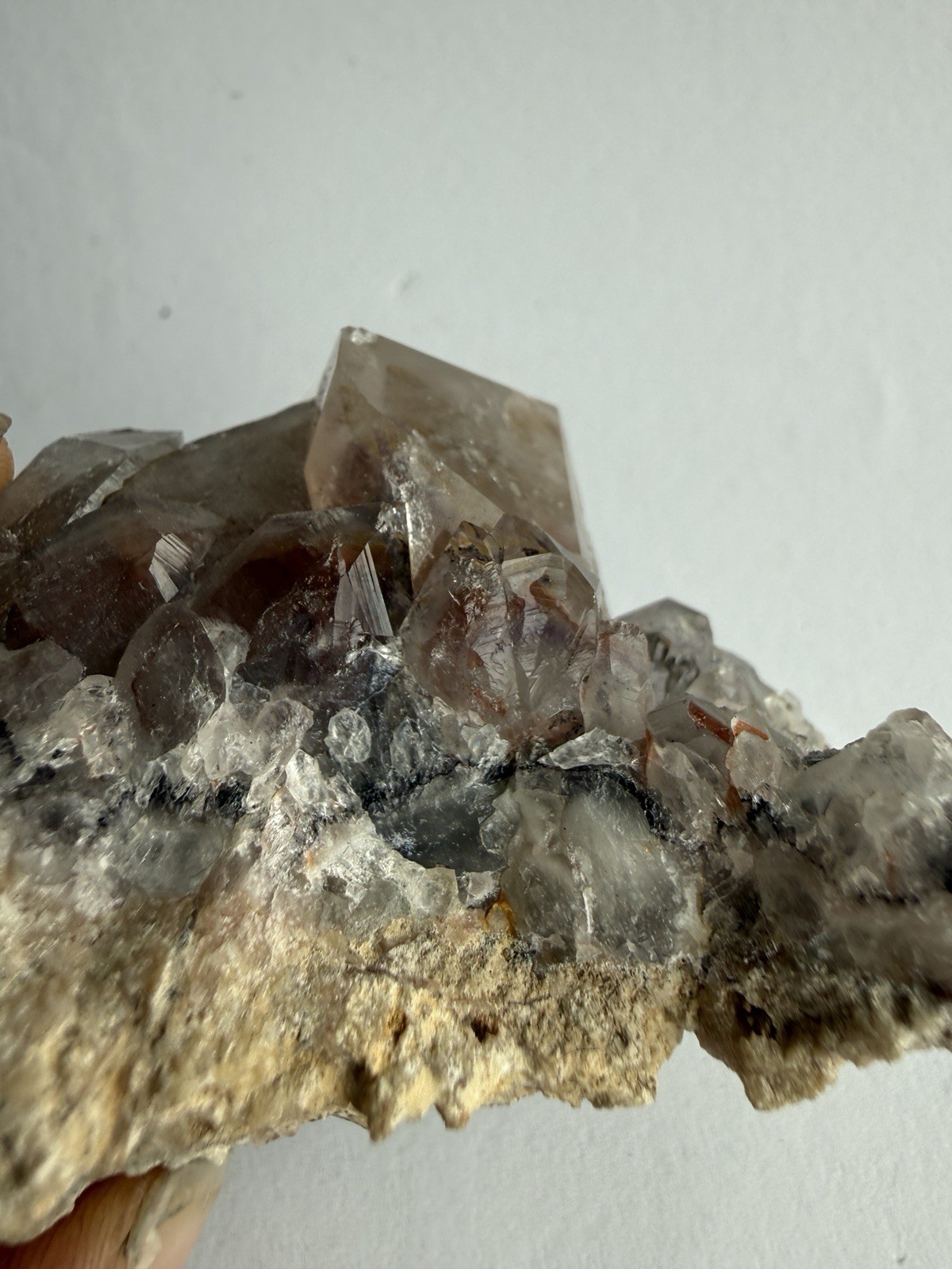 Smoky Amethyst Quartz Crystal Cluster 146g Mineral Specimen Natural Geode Rock