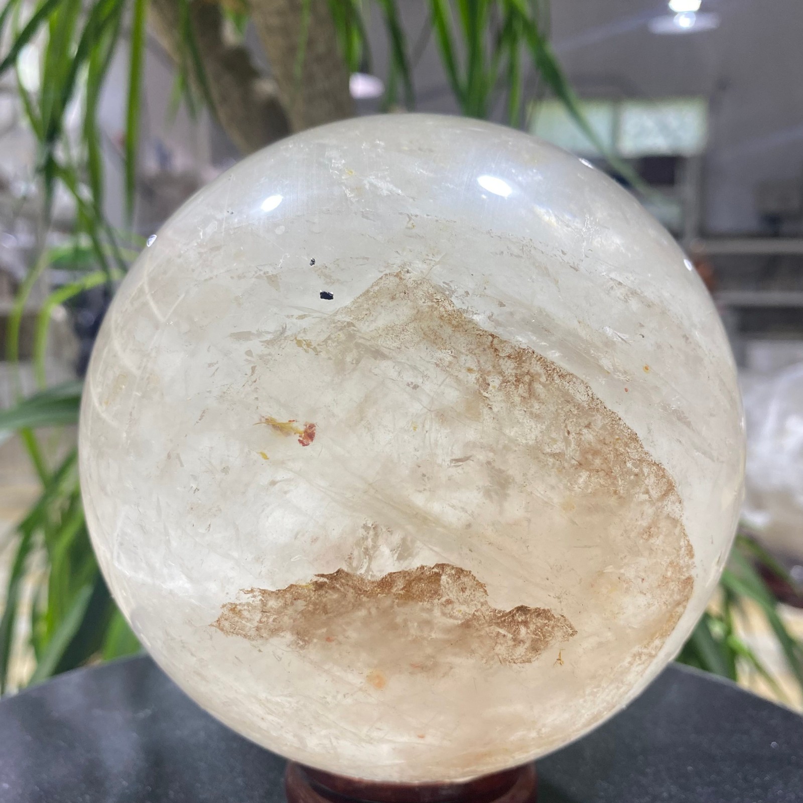 6.39LB white crystal transparent quartz crystal ball Reiki repair