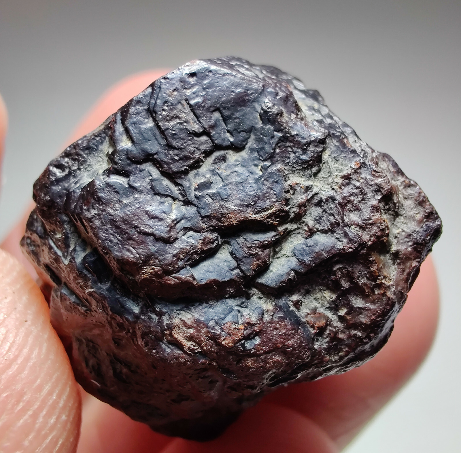 Hematite after Pyrite. 14 grams. Video