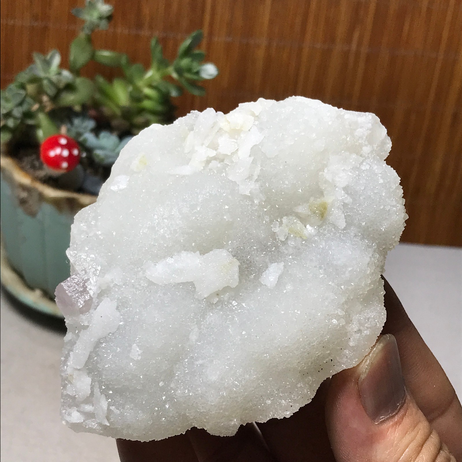 99-68-72mm Natural Light purple calcite fluorite Mineral Specimen 237g A6071