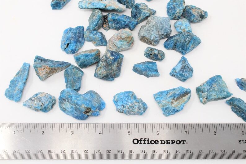 Blue Apatite Stones Bulk Wholesale Healing Crystal Raw Tumbling Crystals Rough