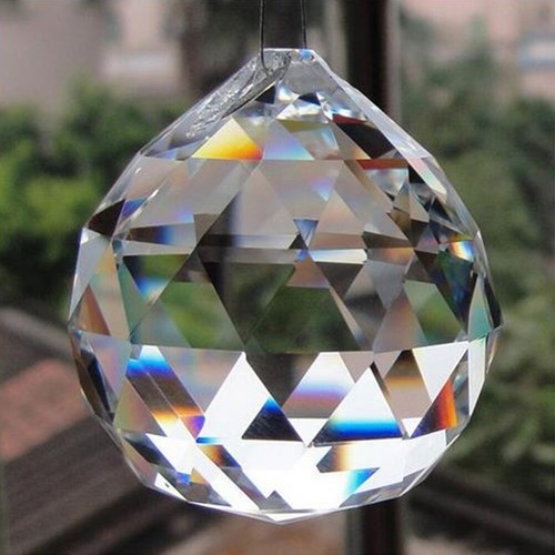 50/100Pcs Hanging K9 Crystal Ball Prism Pendant Curtain Chandelier Decor Lot 2CM