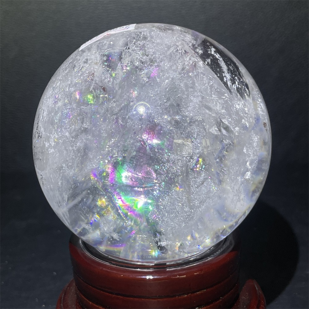 2.3LB 3.3″ Natural A++ Top Clear Crystal Quartz Sphere Energy Ball Healing Decor