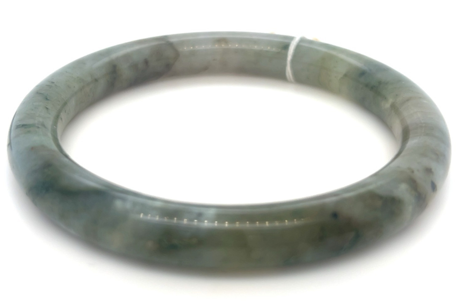 “Type A Burmese Jadeite Bangle Earthy Icy Green Full Moon 61mm”