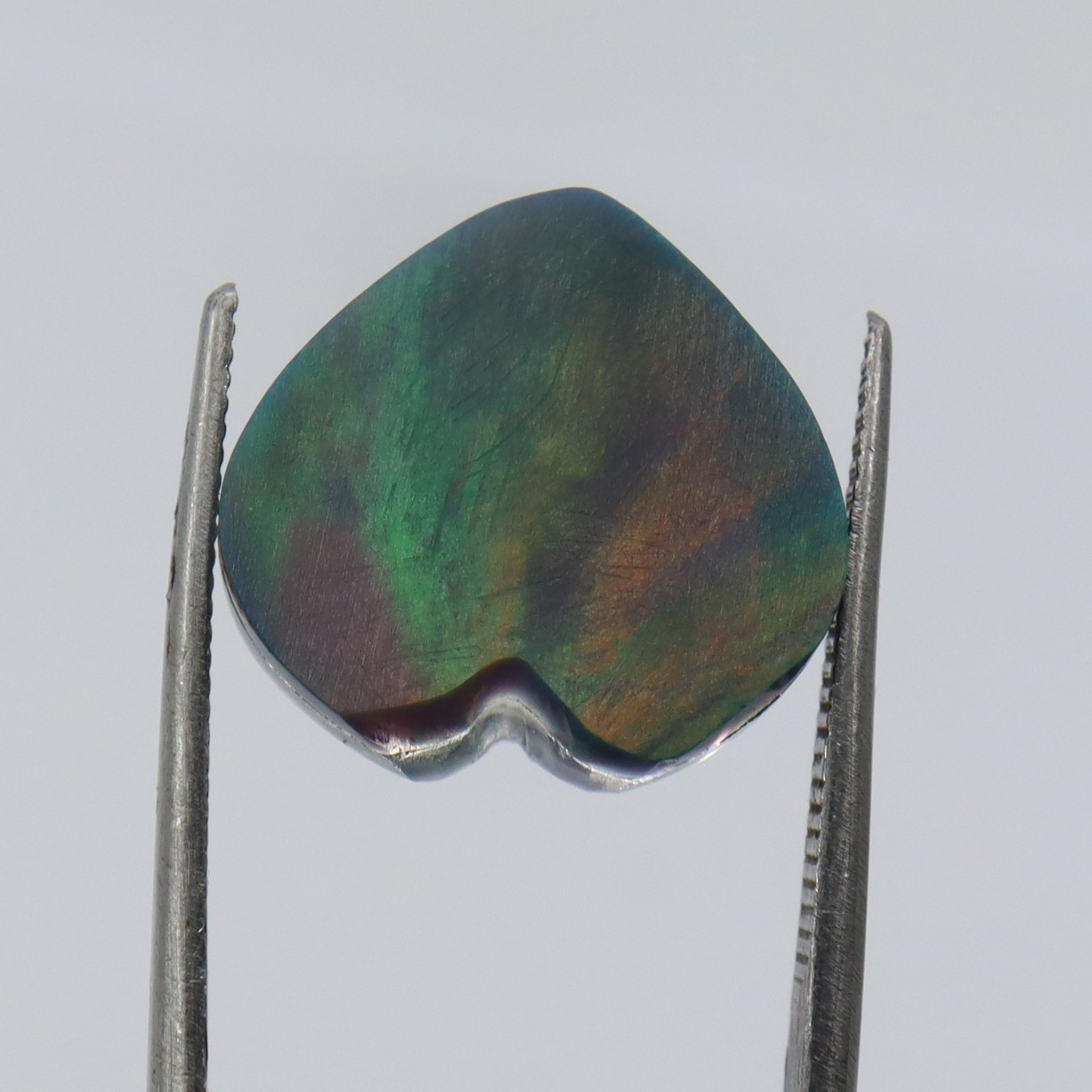 Natural HEART CUT Opal-Like Organic Doublet Loose GGI CERTIFIED GEMSTONE 11 Ct