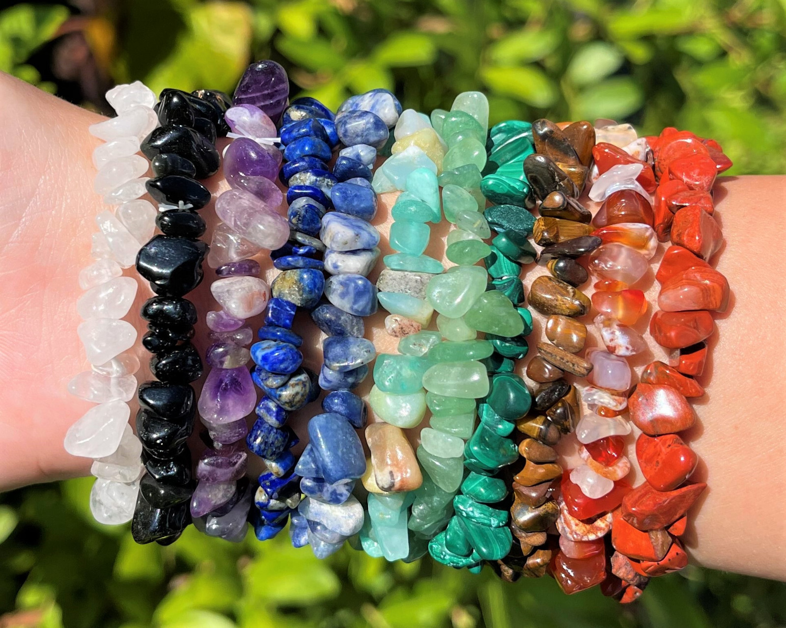 Gemstone Chip Bracelets – BUY 2 GET 1 FREE! (Natural Crystal Chip Bracelets)