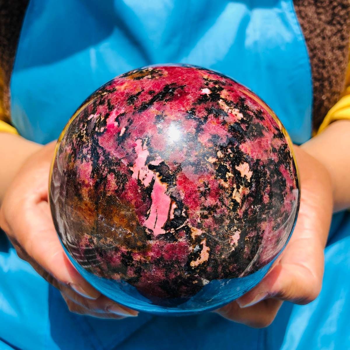 4.73LB Natural Rose Grey Crystal Ball Quartz Crystal Reiki Healing Stone 4776