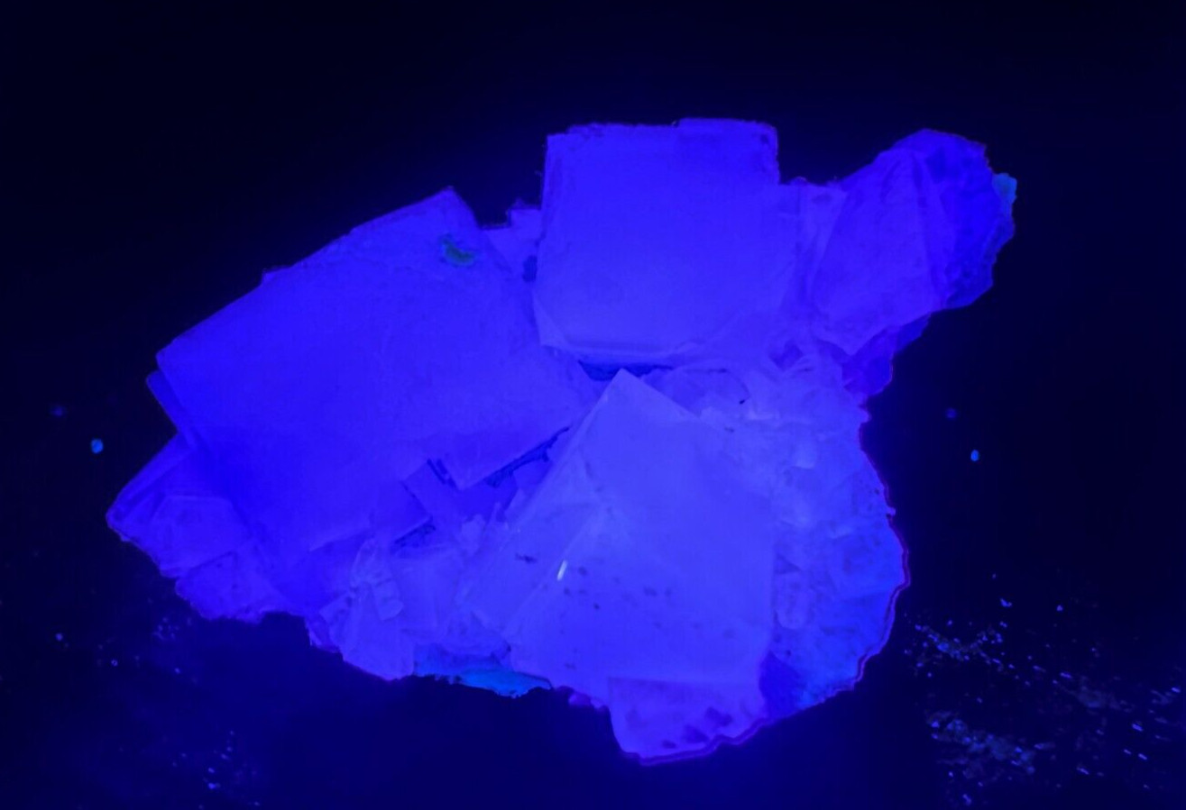 ➤ Thumbnail 1-3/8 Inch Blue FLUORITE CLUSTER Blanchard Mine New Mexico VIDEO➤405