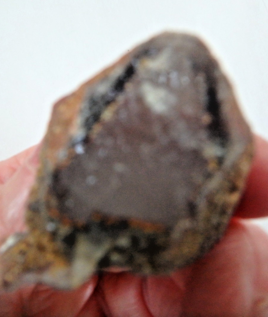 Crystal Red Hematite on Quartz $20 with drusy 28.8 grams