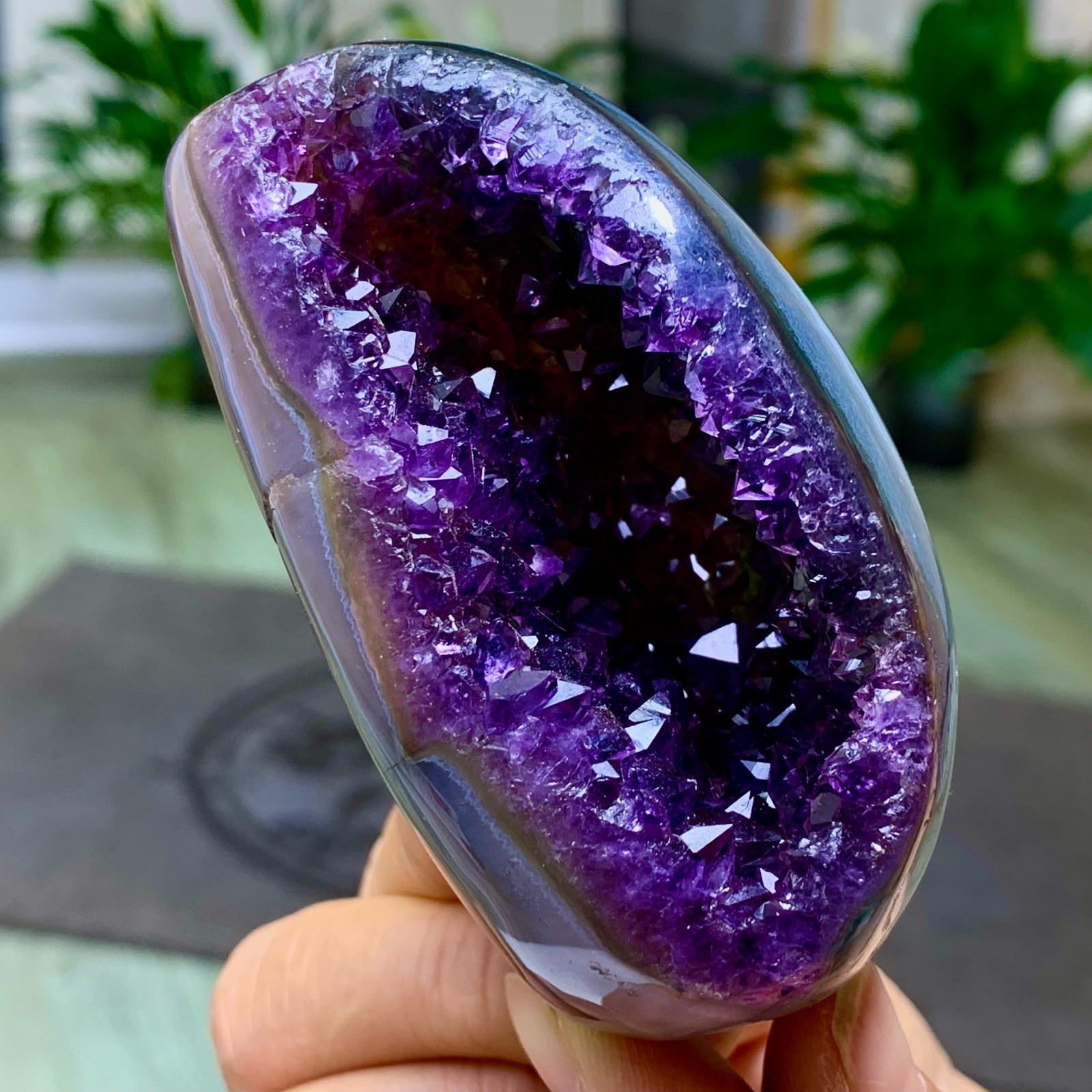 290G Natural Amethyst geode quartz cluster crystal specimen Healing