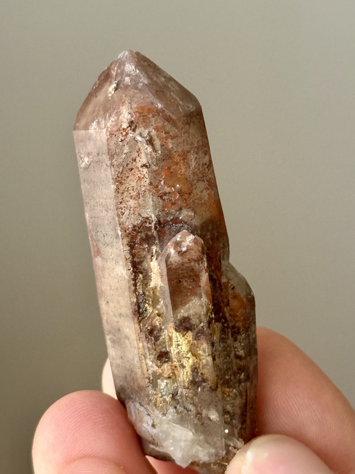 Crazy Chlorite & Hematite Included Quartz Crystal Colorado 6.8cm – 41.5g- ID99