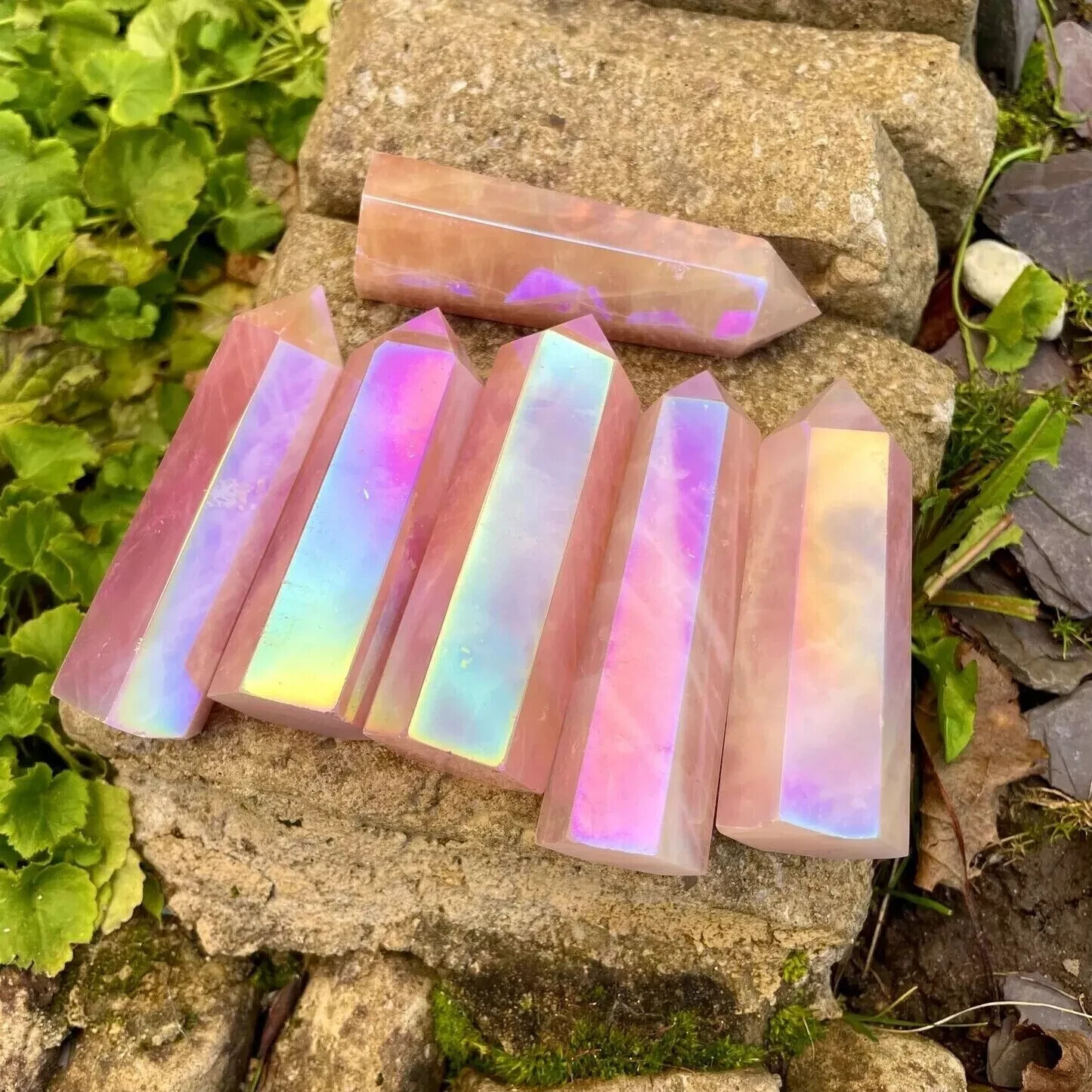 2025Hot Home Decor Natural Aura Rose Quartz Eco Friendly Crystal Healing Gift