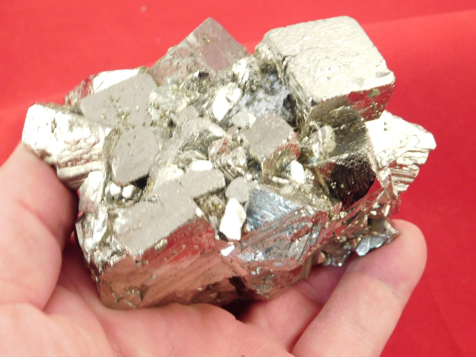 Big! 100% natural PYRITE Crystal CUBE Cluster Huanzala Mine Peru 759gr