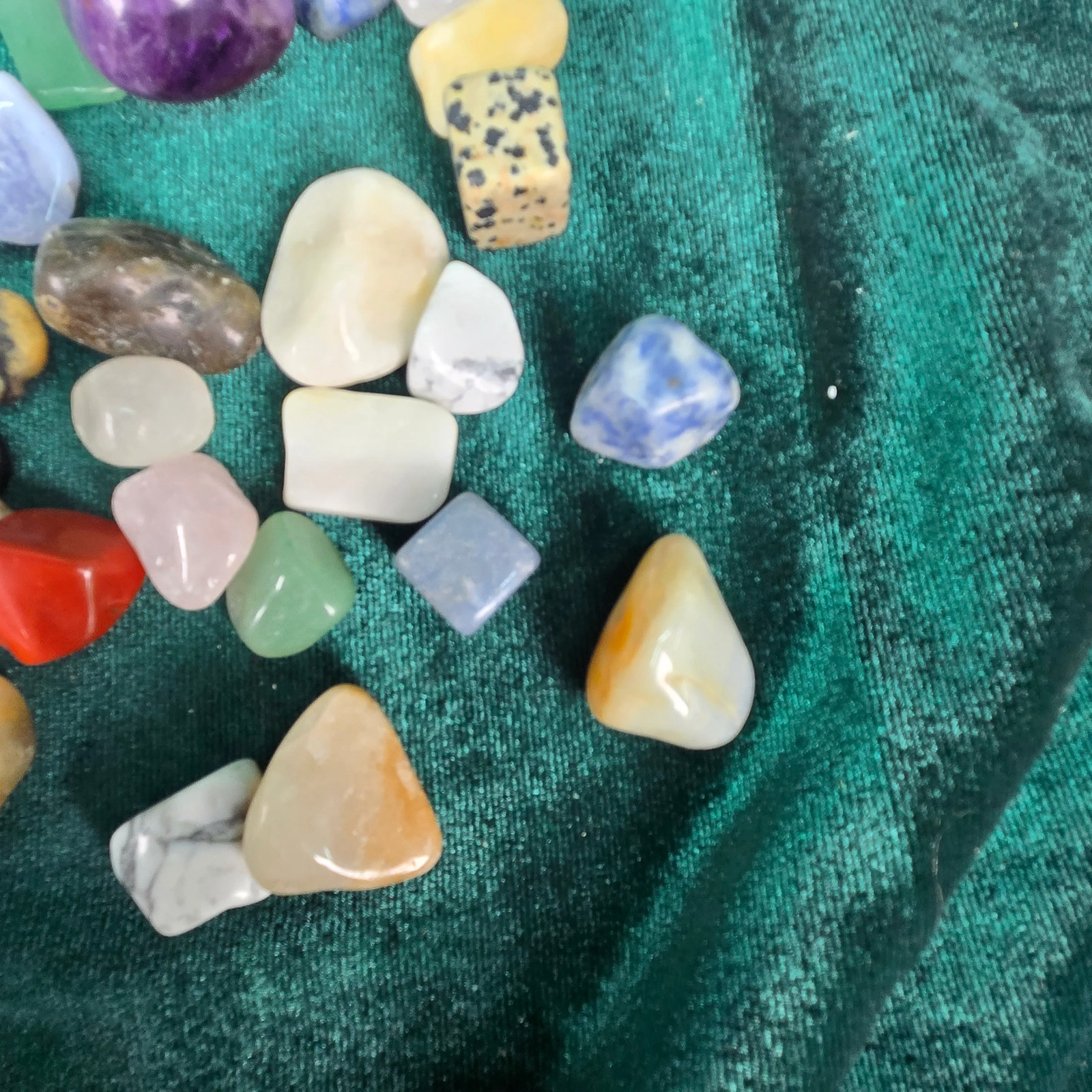 Mixed Tumbled Polished Gemstones Lot .36 oz Natural Stone Rocks Minerals