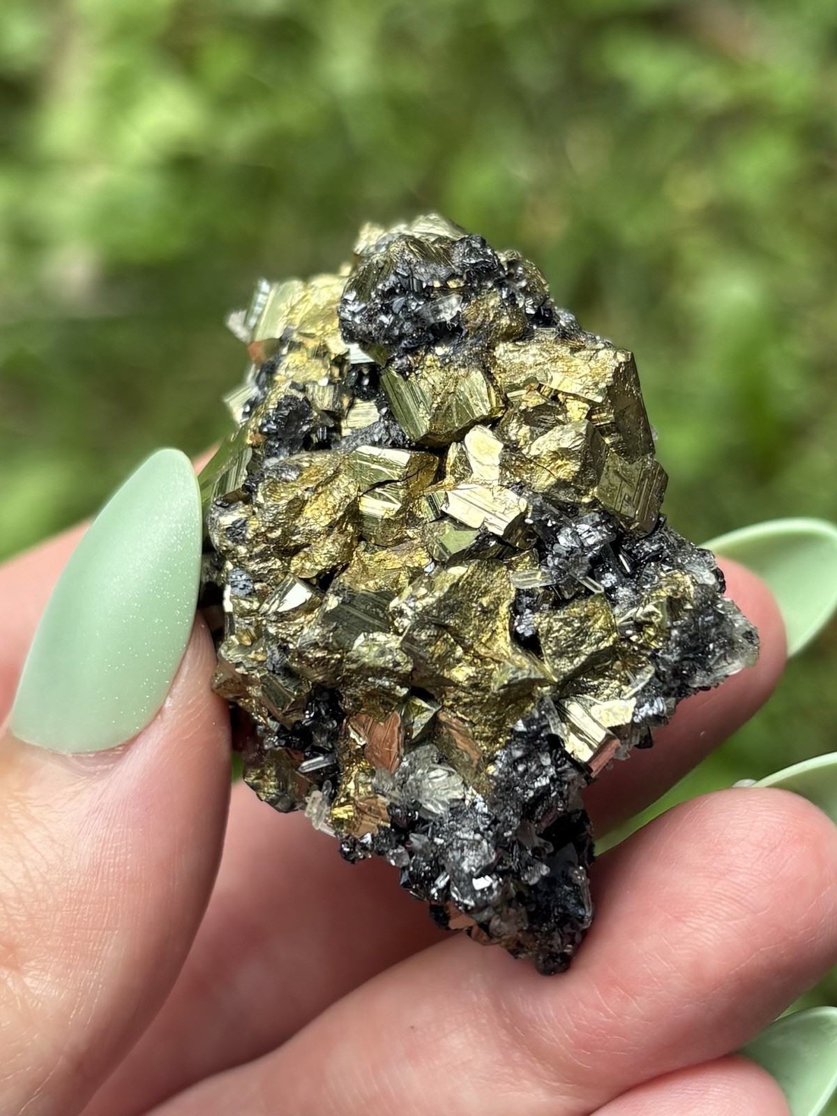Natural Pyrite Cubes With Clear Quartz- Sparkly 1.8” Pyrite Sphalerite & Quartz