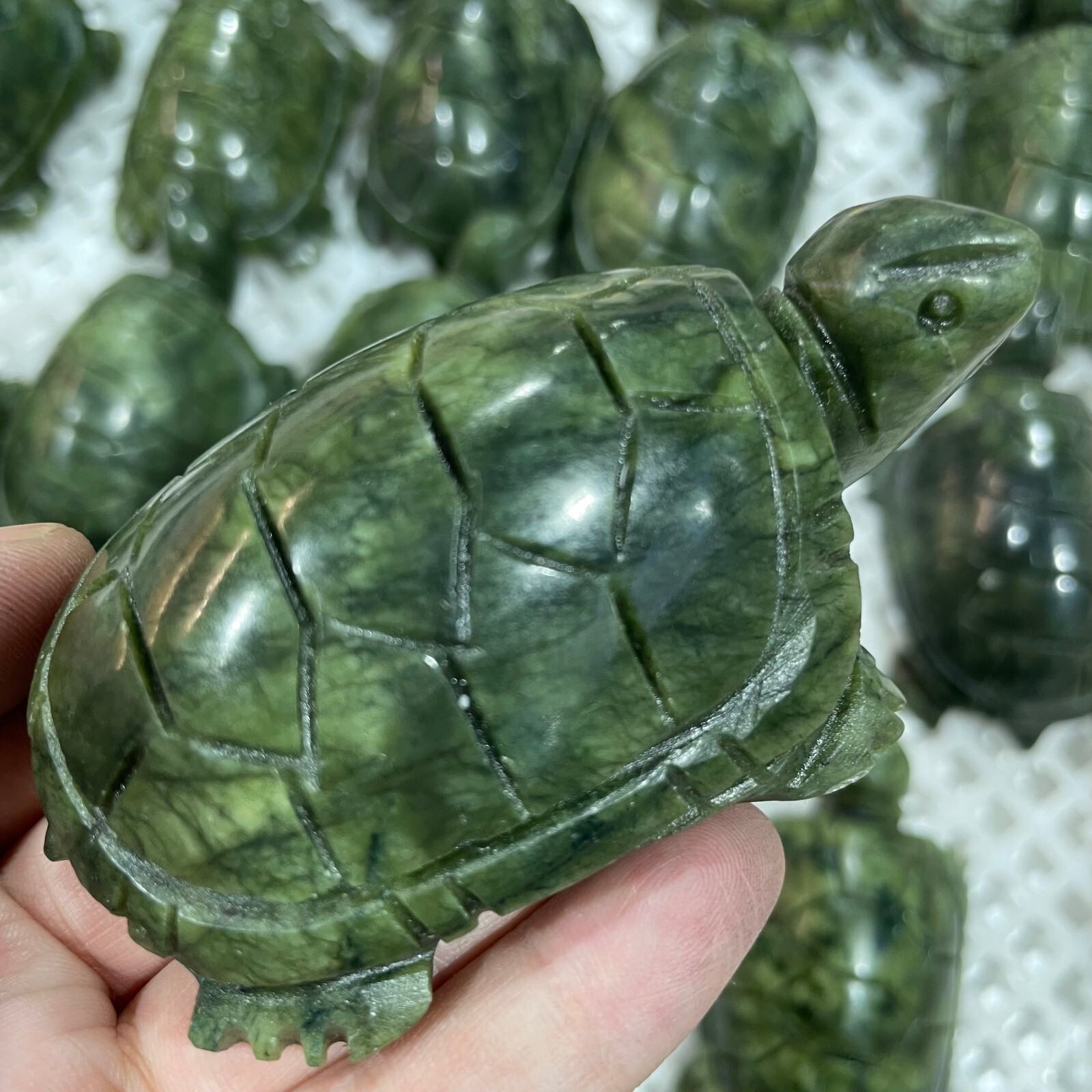 1pcs wholesale Rare Afghan jade carved turtle statue House garden decor