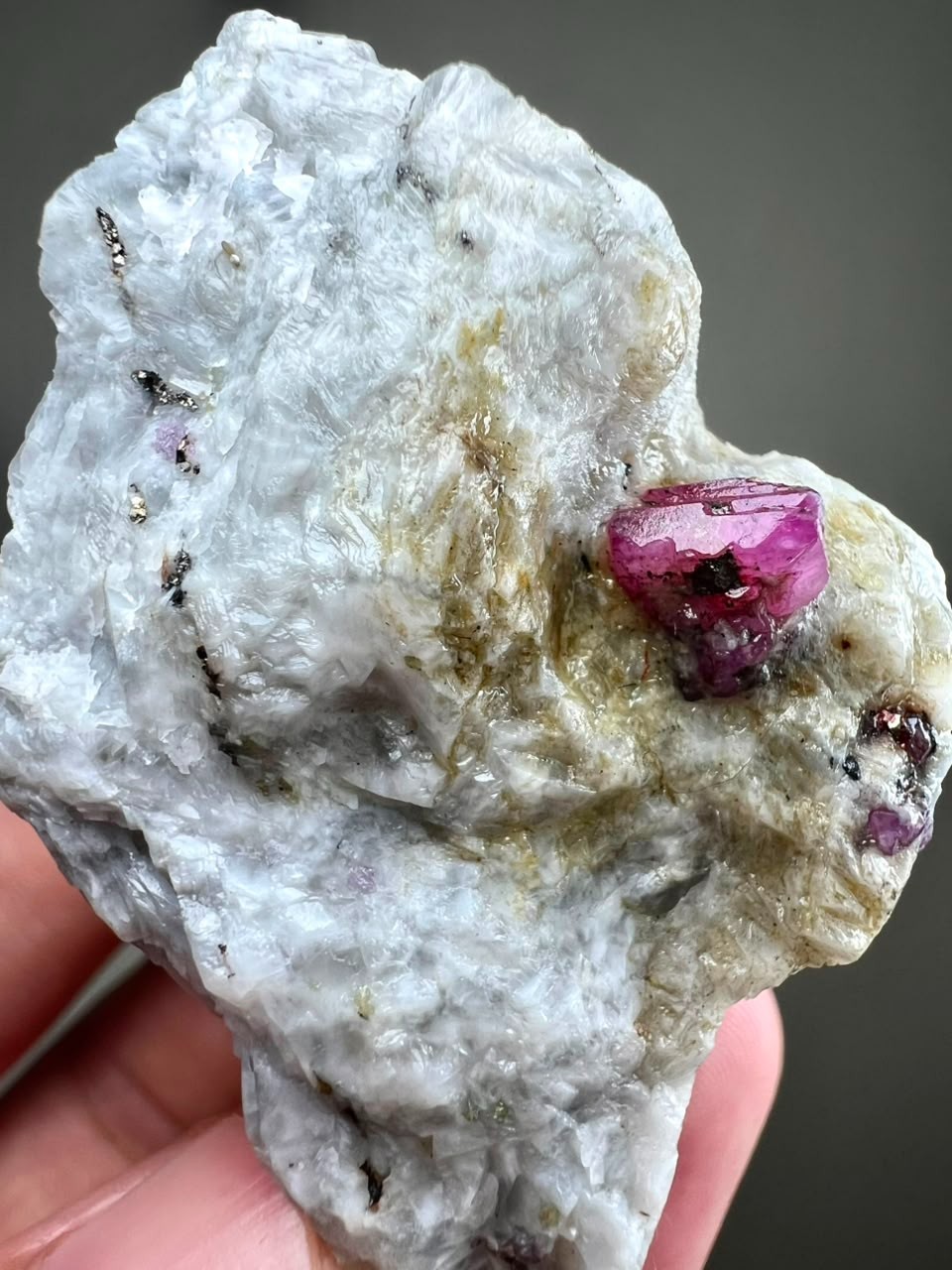 508 CT , Beautiful!!Natural Red Ruby Crystal on matrix From Jegdalek @Afg