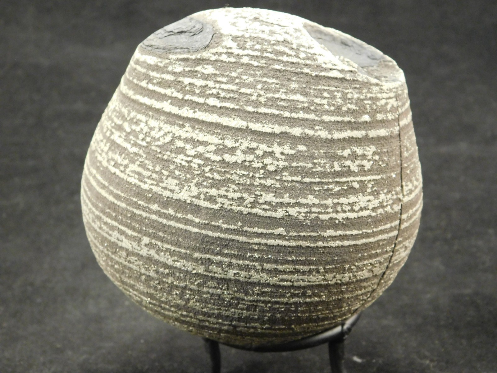 BIG! 100% Natural Ringed PYRITE Concretion From China! With Stand 1241gr