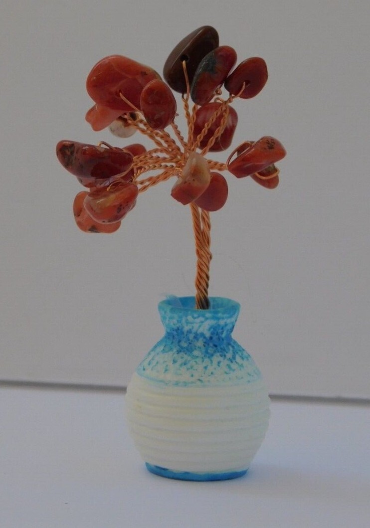 Amethyst Carnelian Lapis Citrine Rose Quartz Mini Genuine Crystals Chip Vase