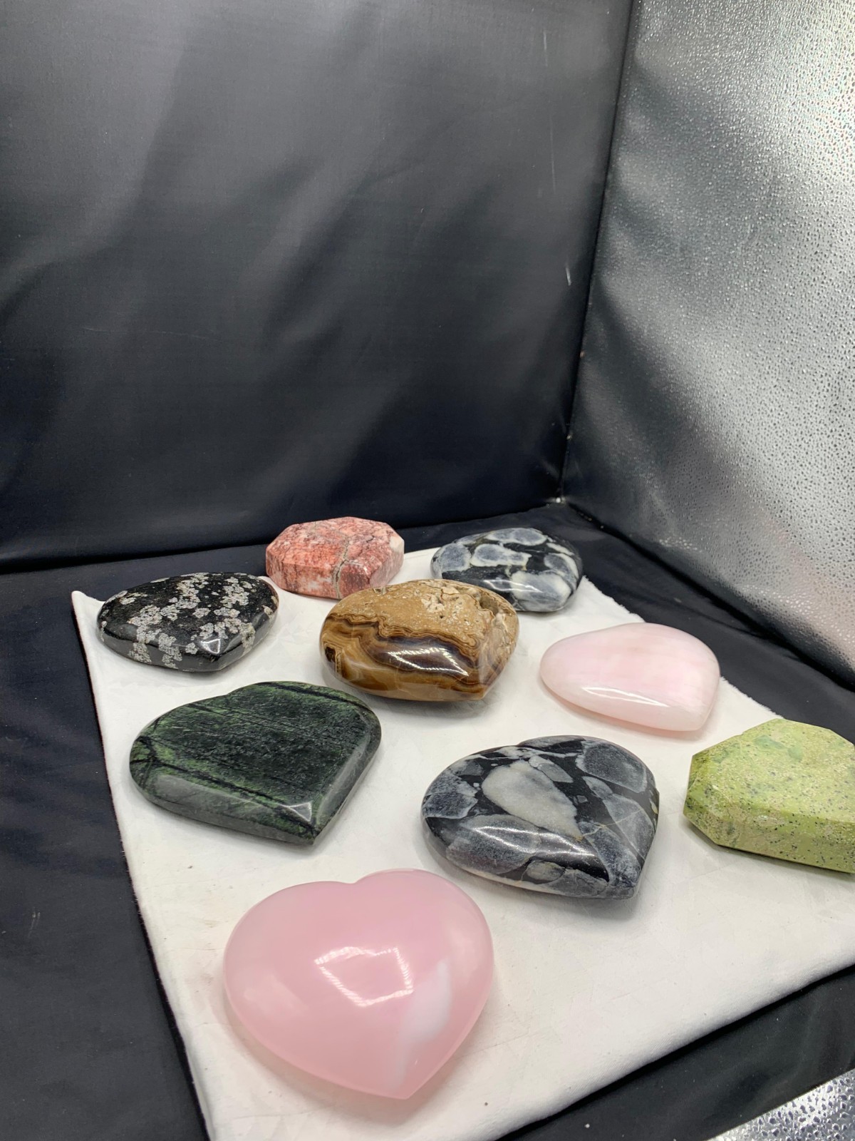 10.5KG Mixed Gemstone Hearts Bulk Lot Large Size Crystal Hearts Premium Quality