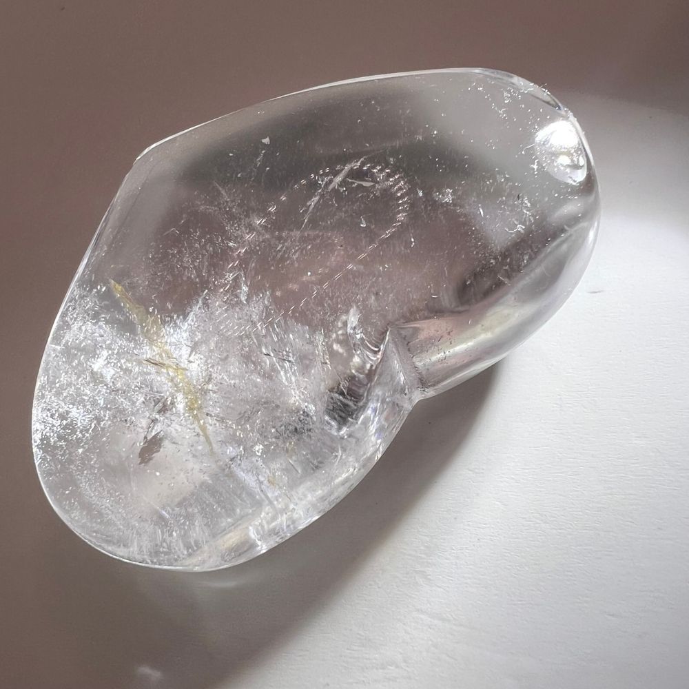 Clear Quartz Crystal Heart Carving