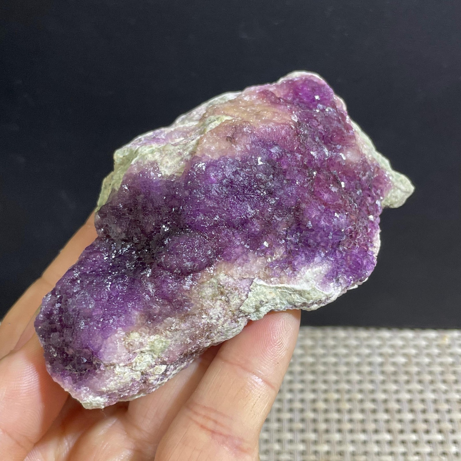 186g Deep Purple Fluorite Crystal Cluster Mineral Rough