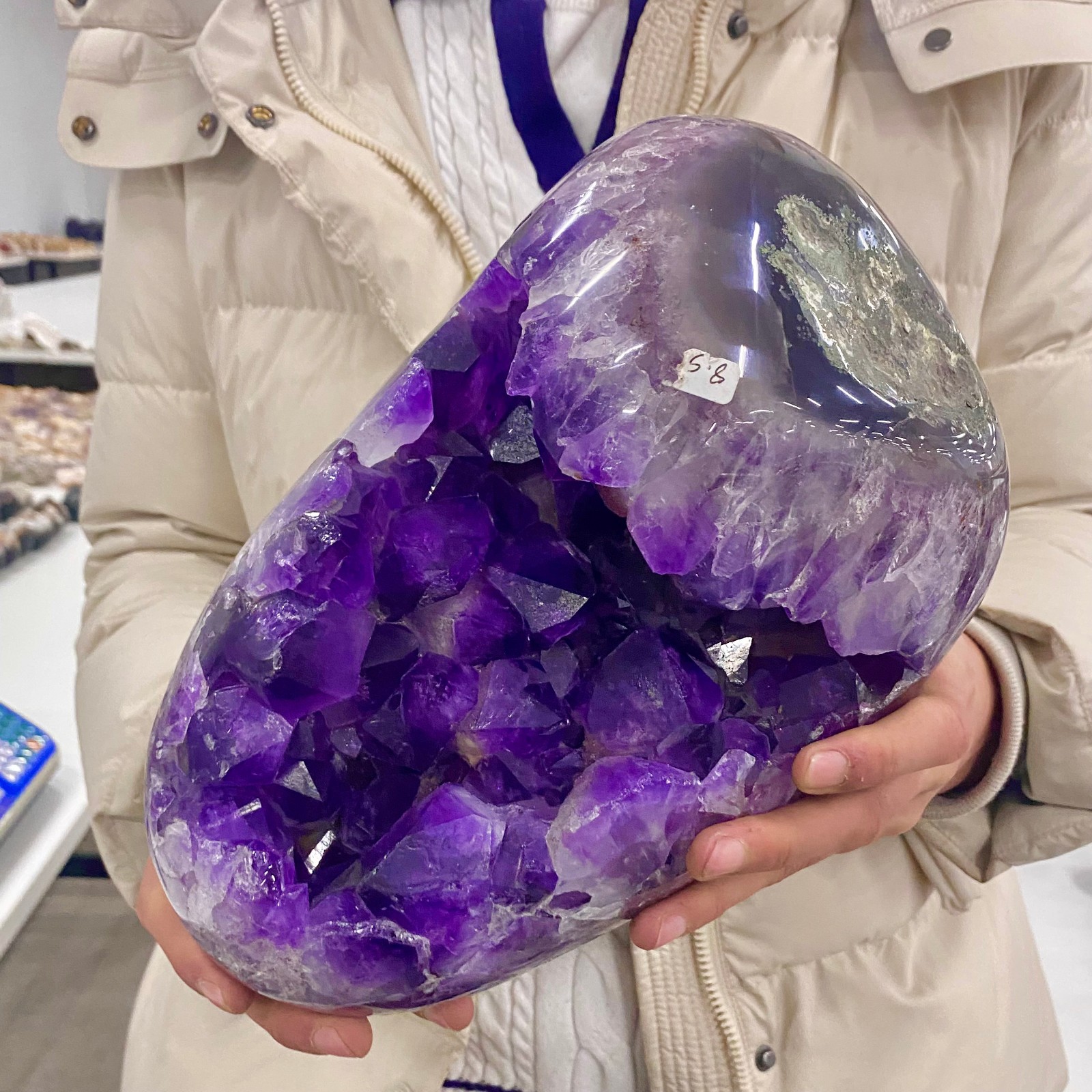 18.73LB Natural Amethyst geode quartz cluster crystal specimen Healing.