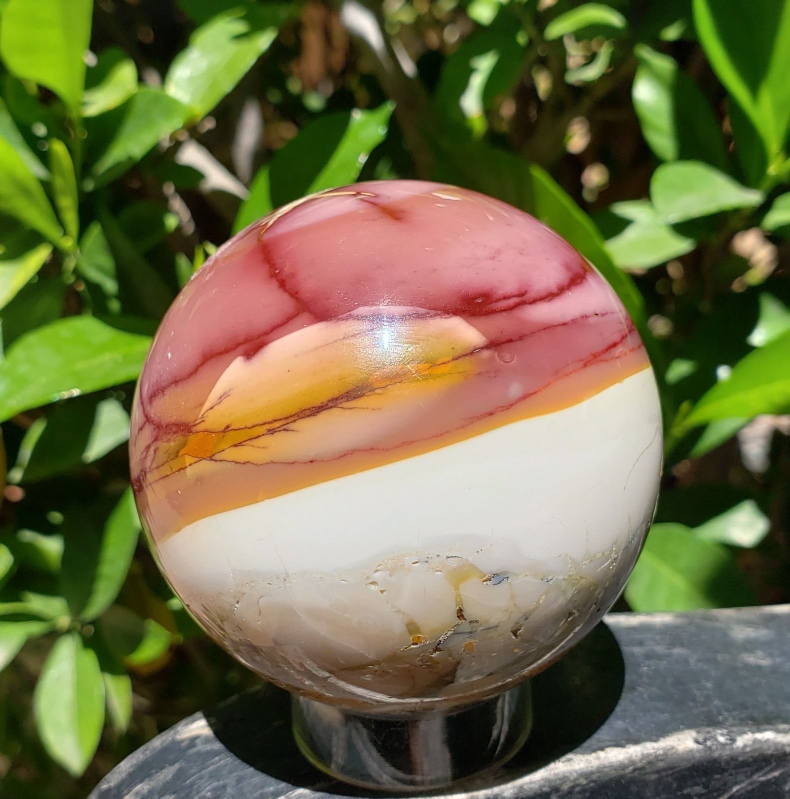 2.5″ Mookaite Jasper Crystal Sphere Ball Orb, 320g or 11.3 oz