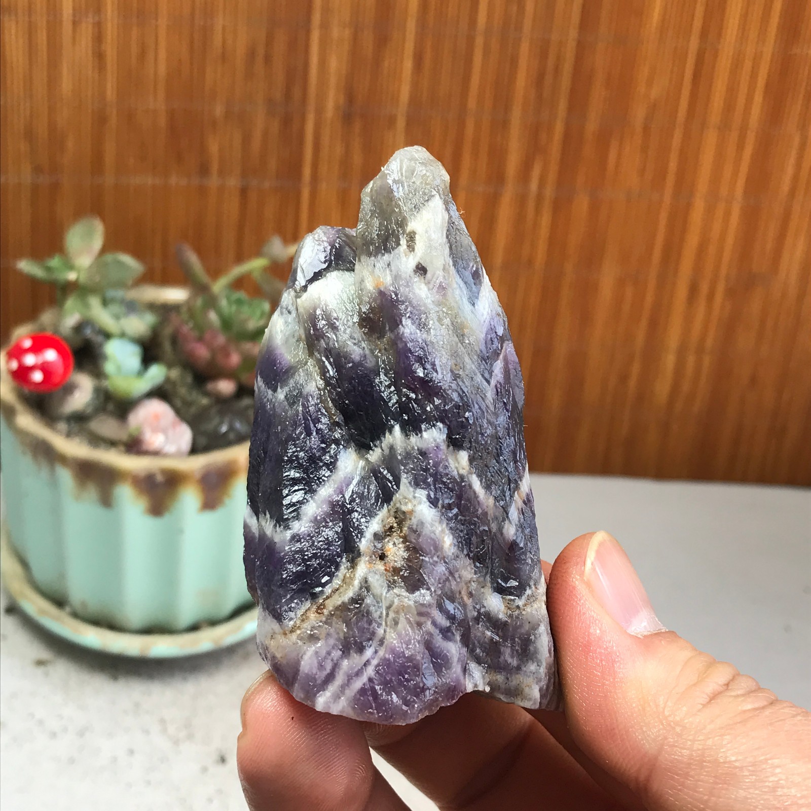 78-40-26mm Natural Dreamy amethyst Crystal gemstone Rough Mineral Specimen A4776