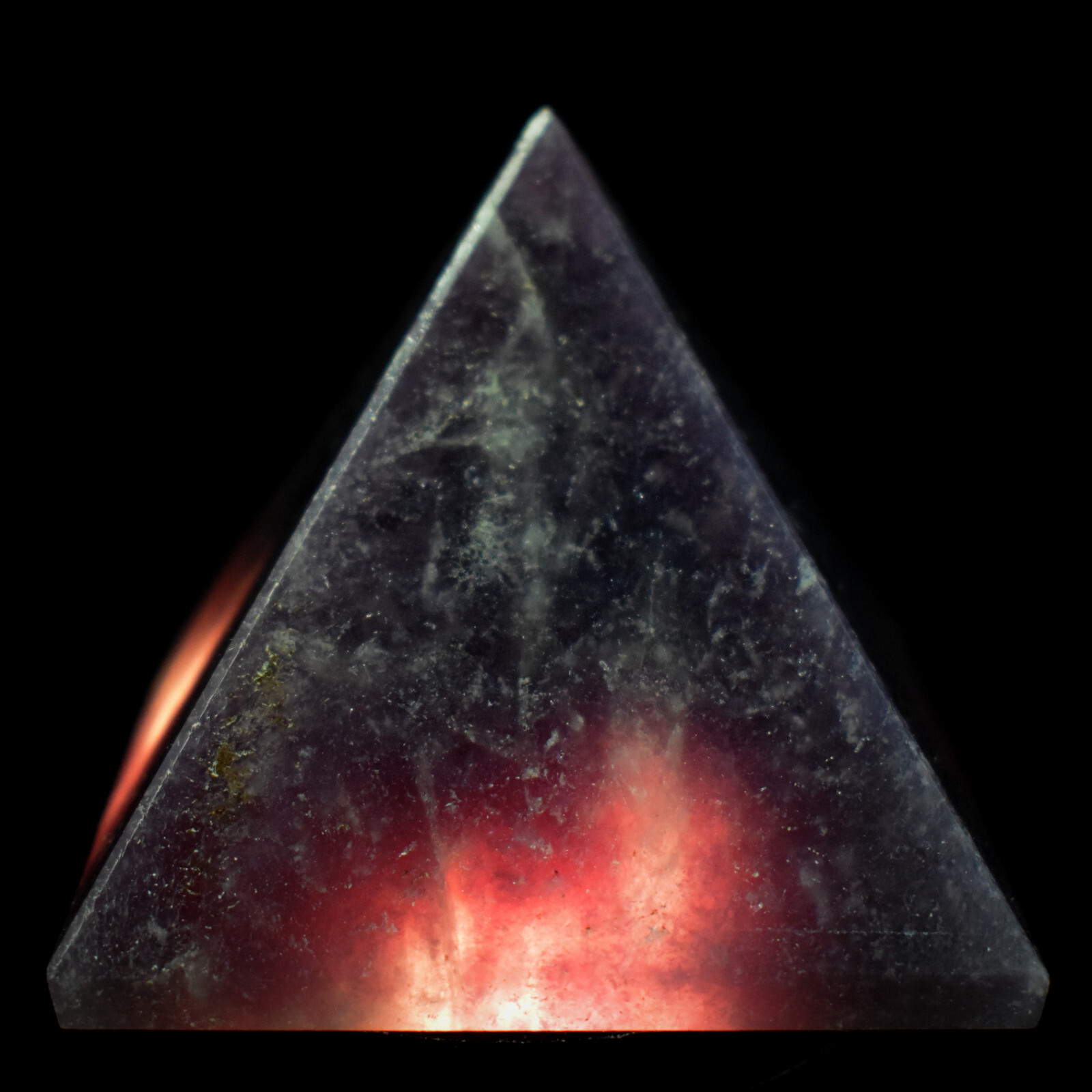 56mm Purple Lepidolite Pyramid Natural Sparkling Flower Sugilite Mineral Brazil