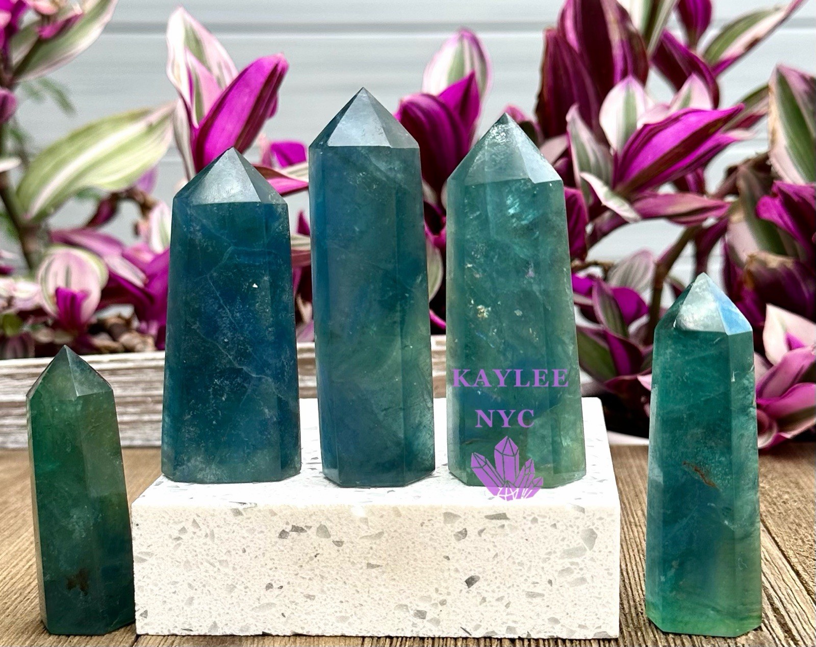 Wholesale Lot 1 Lb Blue Fluorite Tower Obelisk Tower Point Natural Crystal