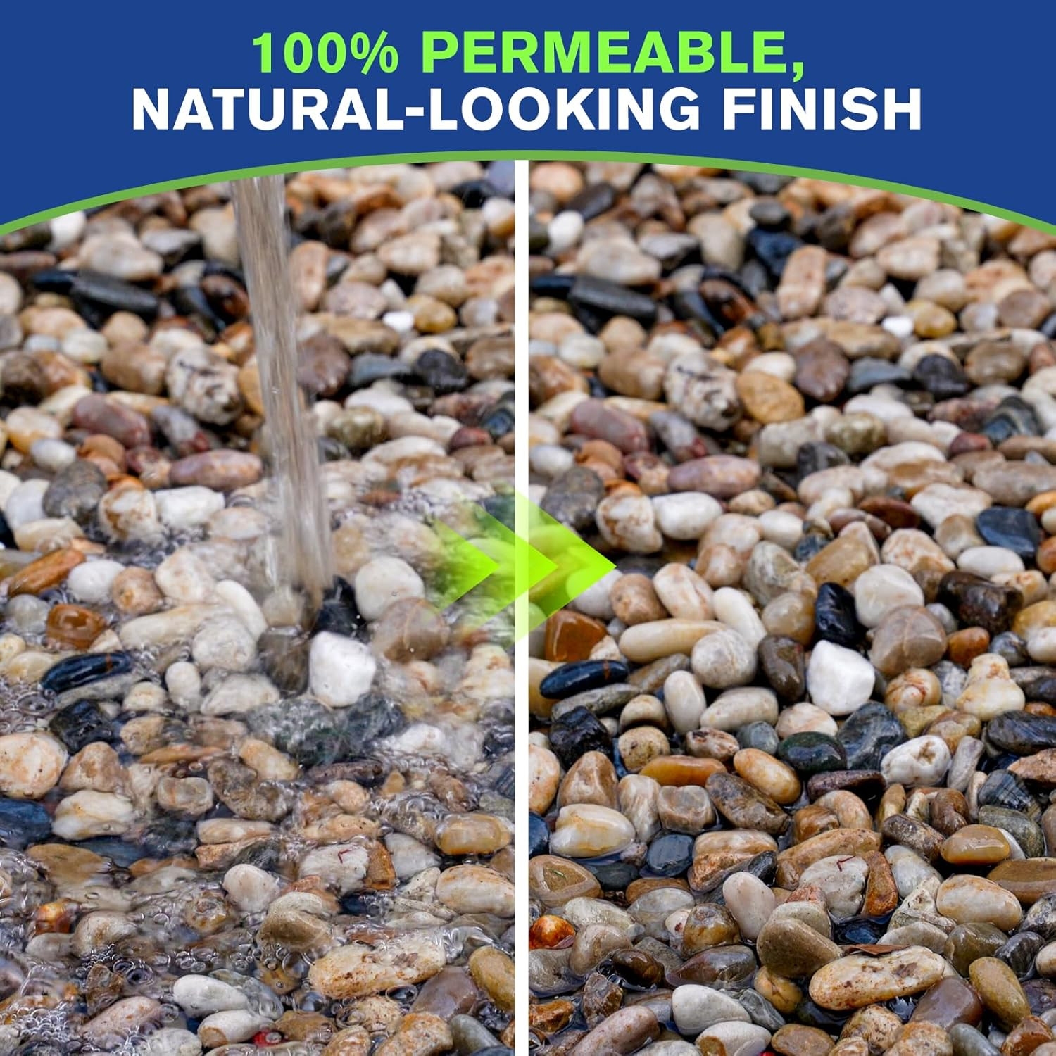 Rock Glue for Landscaping, 2 Gallon Concentrate Gravel Glue for Pea Gravel & Sma