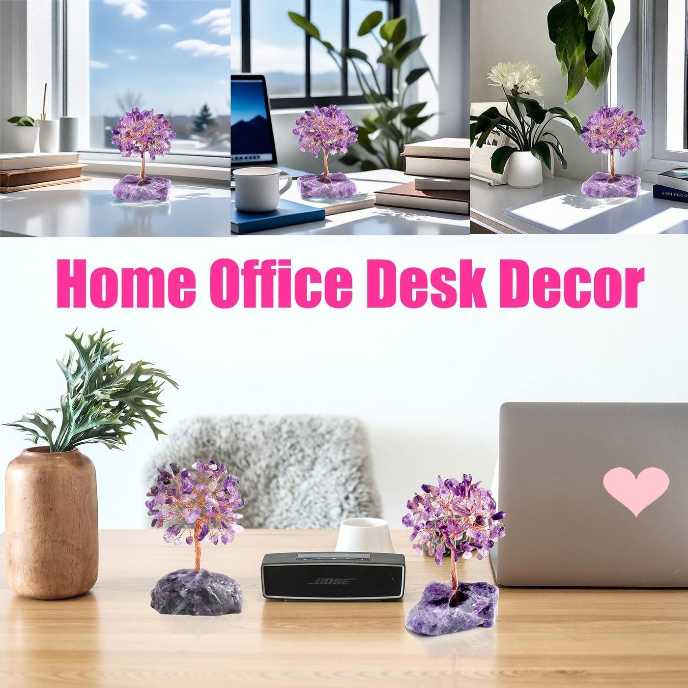 Amethyst Crystal Tree of Life Decor Crystals and Healing Stones | Natural Crysta