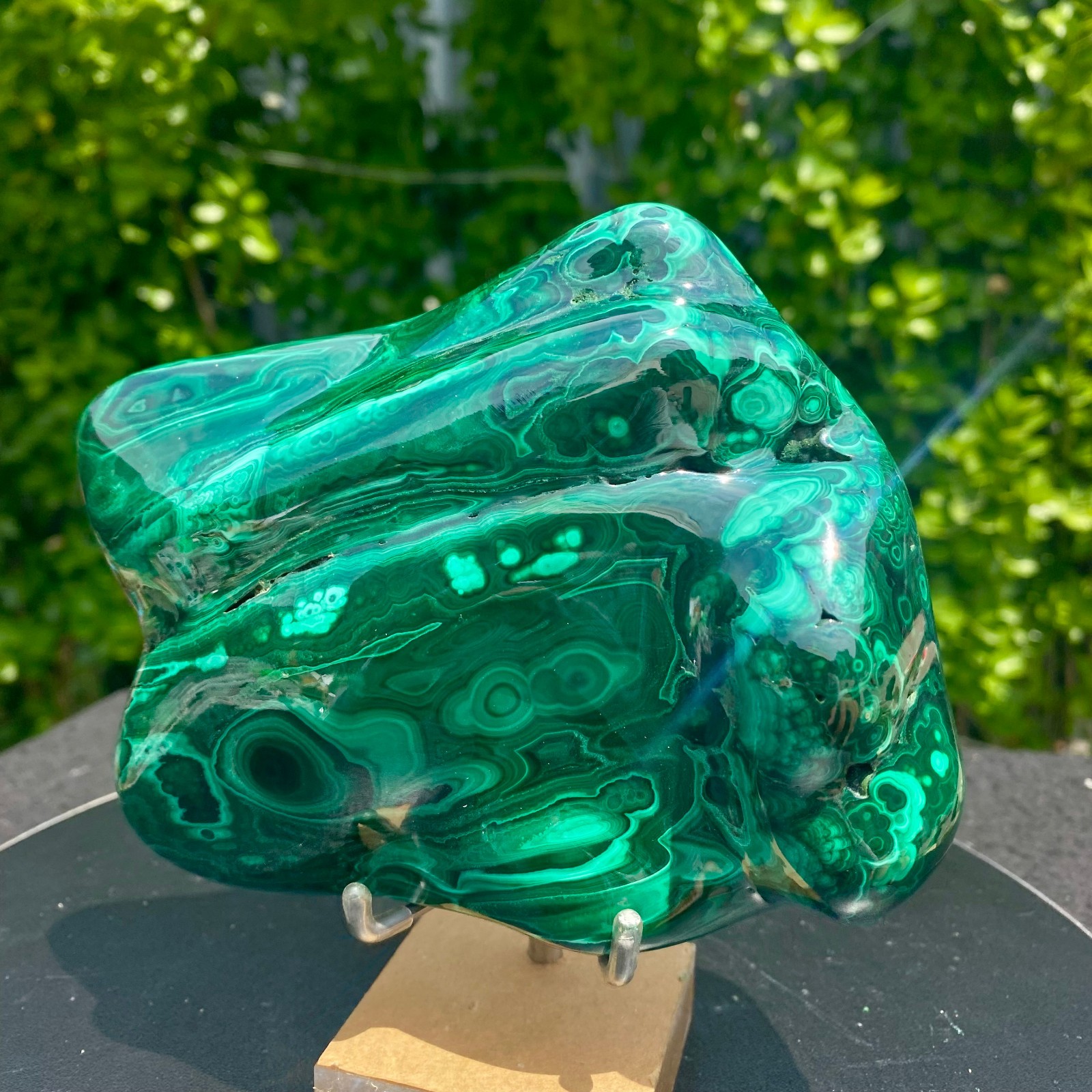 2.09LB Natural glossy Malachite transparent cluster rough mineral sample