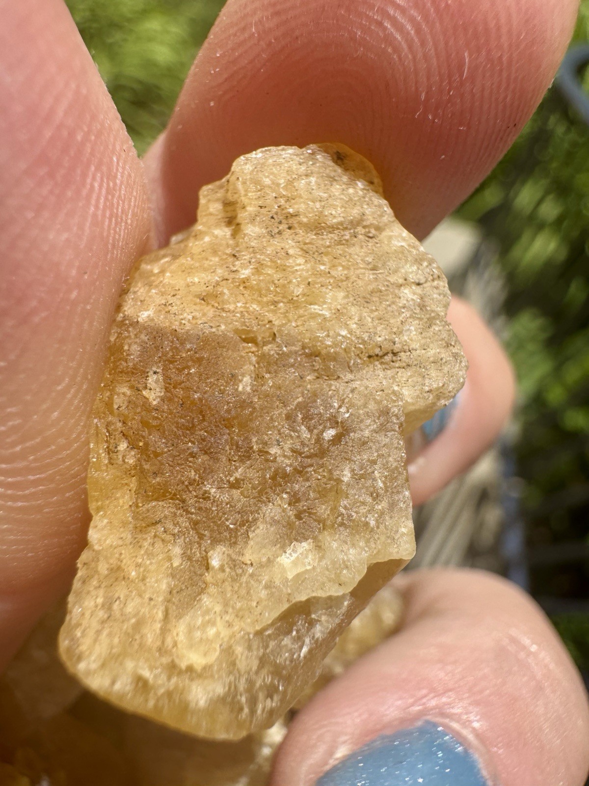 92 Grams Of Raw Natural Yellow Fluorite From France.